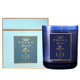 TOCCA Montauk 10oz Candle - Sea Salt & Cucumber Scented, Hand Poured Soy-Wax Blend with 100% Cotton Wick, 60 Hour Burn Time