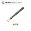 SUIKIHUM Leather Wristlet Strap, 20cm/7.87" Long KeyChain Hand Strap, Army