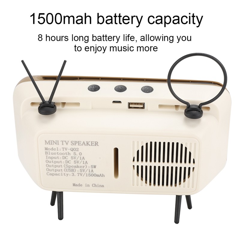 Retro TV Modeling 80Hz‑20KHz Bluetooth HD Sound Speaker Mobile Phone