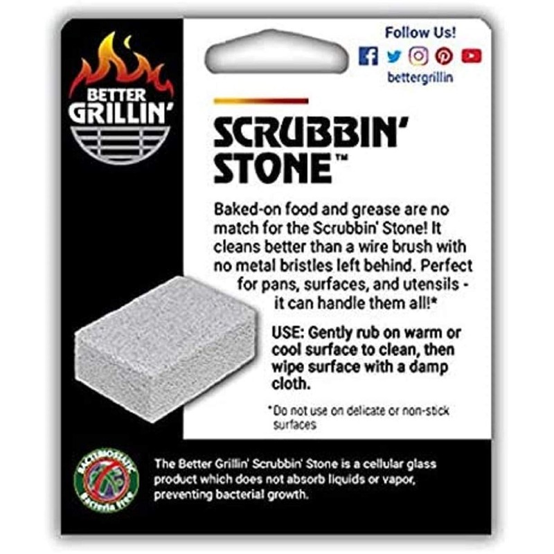 Better Grillin Scrubbin Stone Grill Cleaning Brick Block | Griddle