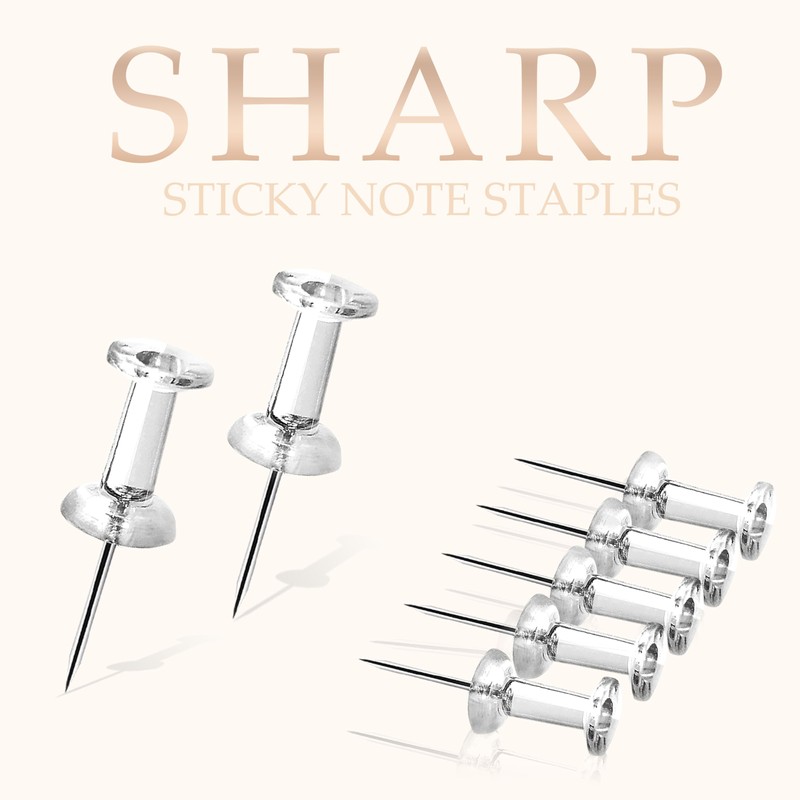 DEEINN Push Pins Tacks, Clear Plastic Head, Steel Point, Push