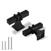 Redunest Matte Black Cabinet Handles, 2 Pack Square T Bar