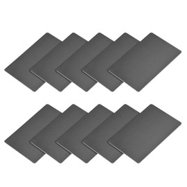 METALLIXITY Blank Metal Card (100mm x 60mm x 0.8mm) 10Pcs, Anodized Aluminum Nameplate - for Home Indoor DIY Signage Etching, Black