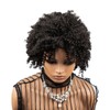Short Black Kinky Curly Afro Bob Glueless Wigs Pre Plucked