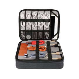 Kabel organizer tasche, Organizer reise, Reise elektronik tasche, Elektronik Zubehör Organizer, kabeltasche organizer, Ladekabel organizer,Travel organizer, ladekabel tasche(28.5 X 23 X 6cm Schwarz)