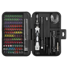 Milifox 132 in 1 Precision Screwdriver Set, Magnetic Screwdriver Tool Set with Color-Coded Identification Magnetic Bits, Repair Kit for Phone, Computer, Tablet, Camera, PC, Watch