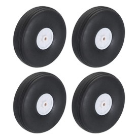 QUARKZMAN RC Aircraft Wheels 2.76 Inch OD RC Airplane, Aeroplane PU Sponge Wheels, Tyre Rear Wheel RC Aeroplane Foam Wheel Replacement for DIY RC Model Plane Pack of 4