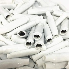 Low Voltage Wire Connectors, White Dry B-Connectors Telephone Alarm Wire Crimp Bean Type Splices (100Pcs)