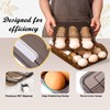 NeoHome Large Capacity Automatic Scrolling Egg Holder for Refrigerator -