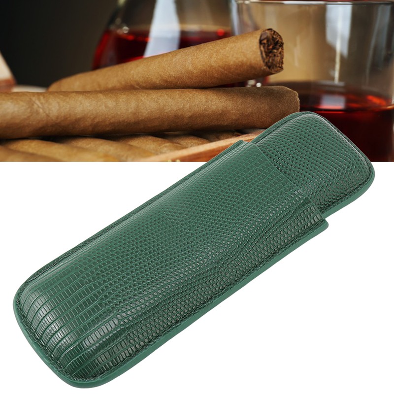 Cigar Case Fashion Elegant Portable Sturdy Crocodilian Skin Texture Faux