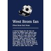 West Brom Football Fan Definition Print, Dark Blue Wall Art,