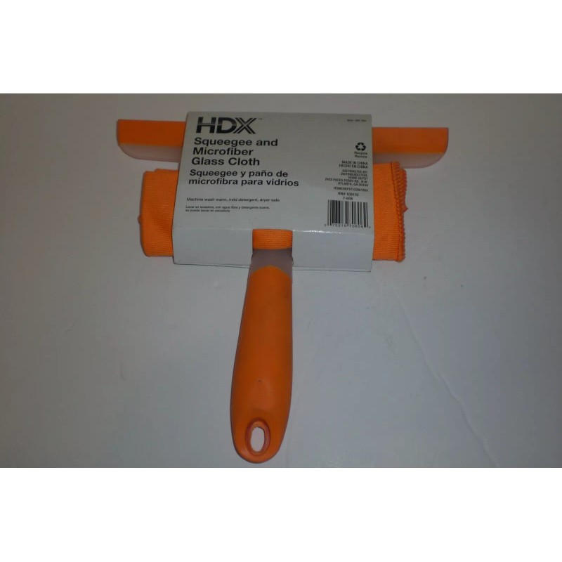HDX SQUEEGEE AND MICROFIBER GLASS CLOTH