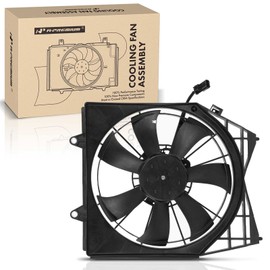 A-Premium Right A/C Condenser Fan Assembly Compatible with Select Honda & Acura Models - Accord 2018-2020, TLX 2021-2022 - Replace# 386156A0A01, 386166A0A01