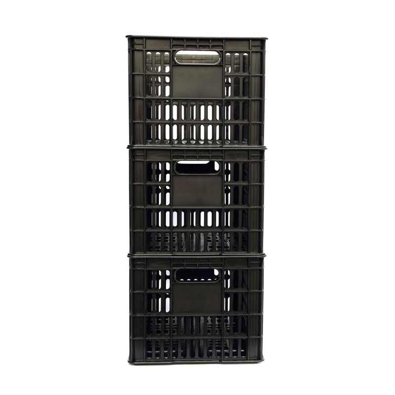 King's Rack 3 Pack Milk Crate 29 Quart 7 Gallon
