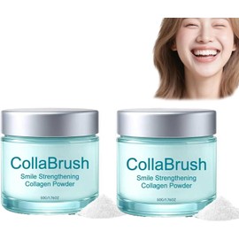 Strengthening Collagen Powder with Hydroxyapatite,Tooth and Gum Powder,Teeth Whitening Powder,Enamel Care,Stain Removal,Fresh Breath,Gum Protection,Daily Oral Care for Sensitive Teeth (2pcs)