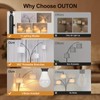 OUTON Arc Led Floor Lamp, Modern Black 3 Light Arched