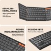 MEETION Foldable Wireless Keyboard and Mouse Combo, Rechargeable, Black