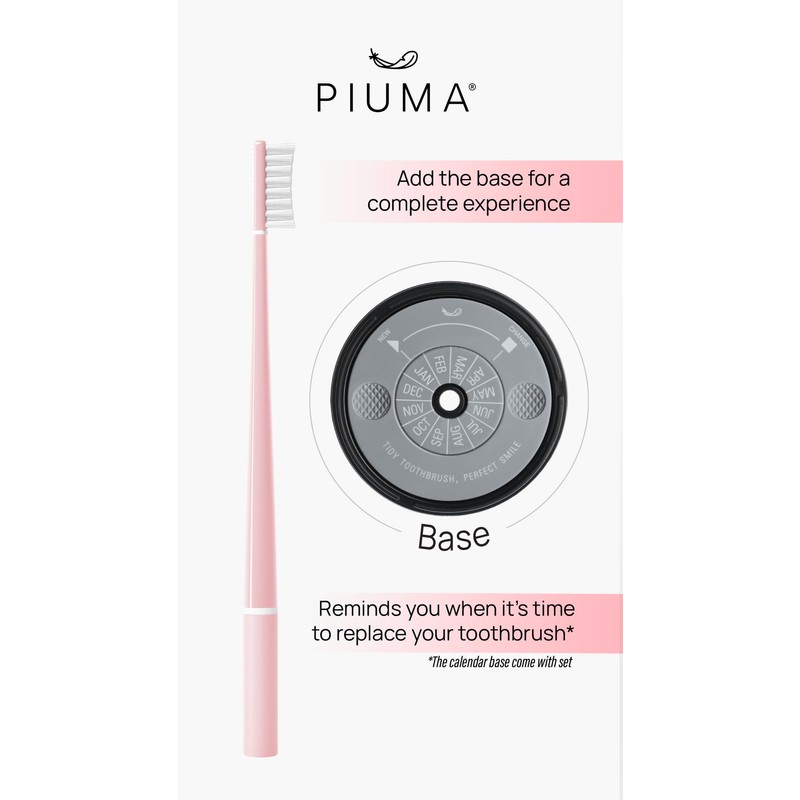 Piuma Care Zahnbürste – weiche Borsten – Echinacea-Borsten – Zahnpflege