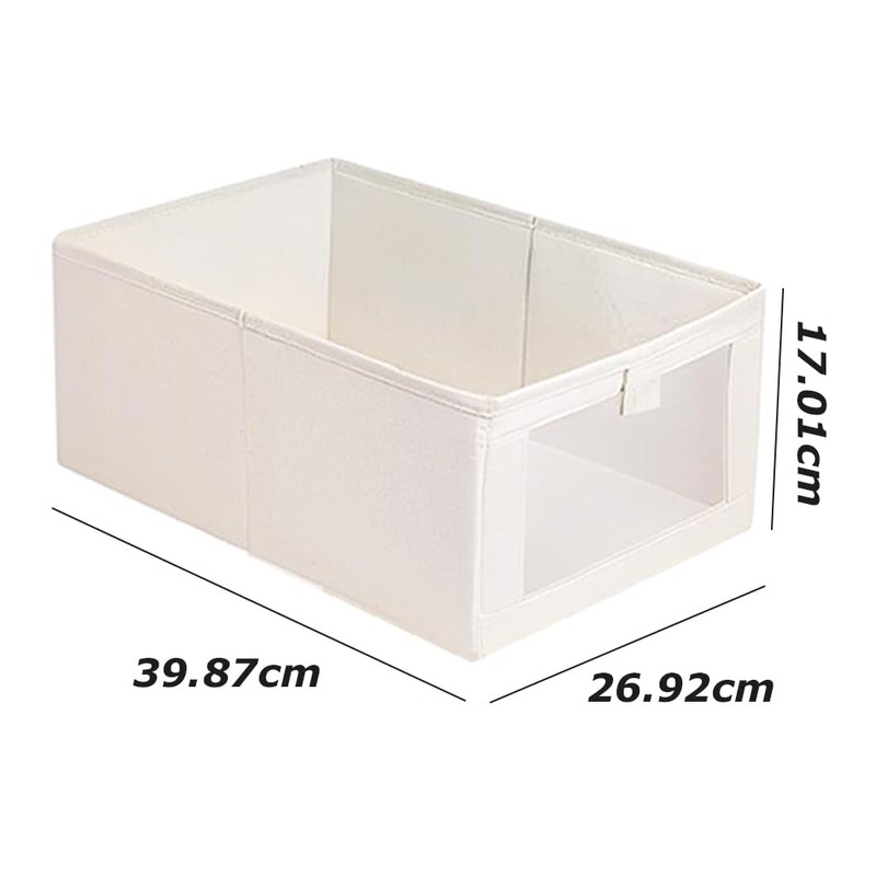 6 Pack Linen Storage Bins, Foldable Storage Boxes, Portable Wardrobe