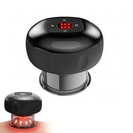 Smart Cupping Set, Electric Automatic Heating Multi Gear Cupping Massager with LED Display Screen, Type C Charging Massager for Back Leg (6 Levels, Black)
