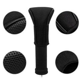 FUZVOL Golf Club Headcover Set Premium Quality,Golf Driver Head Cover 3pcs Universal Fit Covers For Wood Driver, Fairway, Hybrids Red 02