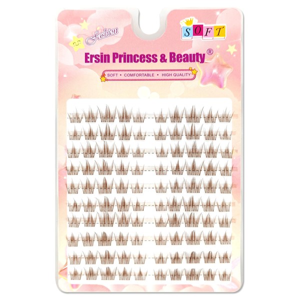 Brown Wimpern Extensions Set 100Pcs 8-12mm Mixed Clear Band Künstliche