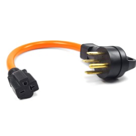 HENGYI NEMA 14-50P to 6-20R Welder Adapter Cord, Heavy Duty STW 10AWG, 4- Prong 250V to 20A 6-20 Adapter, 14-50 to 6-20R EV Dryer Adapter,250V,50AMP to 20AMP,1.5FT