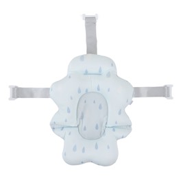 Baby Bath Seat Universal Floating Foldable Soft Comfortable Baby Bathtub Support Mat for Baby Shower Blue Water Drop