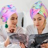 WUBAYI 2 Pack Microfibre Hair Towels - Quick Drying, Super
