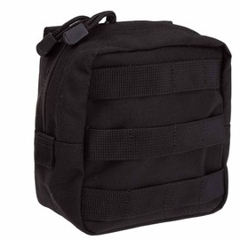 5.11 Tactical Molle Pouch, 6" x 6" Storage Accessory for Bags, Backpacks & Duffels, Black, Style 58713ABR