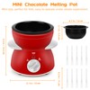 Mini Chocolate Melting Pot, Chocolate Fondue Fountain, 8.79OZ Warmer Machine