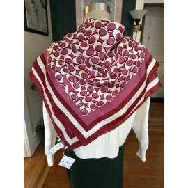 Coach NWT - COACH Signature Print Silk Square Scarf
