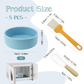 Blue Silicone Air Fryer Egg Mold 3 Pack - Reusable Egg Bite Maker for Air Fryer, Oven & Microwave, BPA Free, Dishwasher Safe, Non-Stick Breakfast Accessories, Individual Microwave Egg Cooker