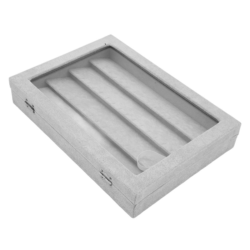 Pin Display Case Transparent Glass Dustproof Pin Collection Display Box