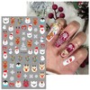 Christmas Nail Art Stickers Decals Cute 3D Self-Adhesive Snowflake Xmas