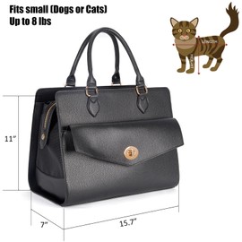 Stylish Pet Carrier Purse Leather Bag for Small Dogs Cats Puppy,Airline Approved Soft-Sided Carriers