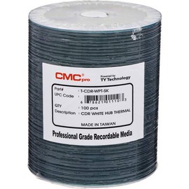 Taiyo Yuden 200 CMC Pro 48X CDR (CD-R) 80min 700MB White Thermal Hub Printable