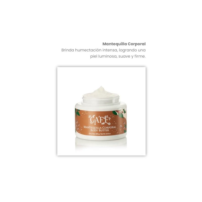 SET CORPORAL CON CAFÉ EXFOLIANTE Y MANTEQUILLA CORPORAL EXQUISITO AROMA