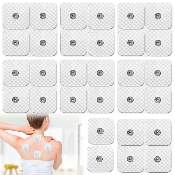 30 PCS Elektroden Pads, TENS-EMS Elektroden-Pads 5x5 cm, Selbstklebende Elektroden-Nachkaufset