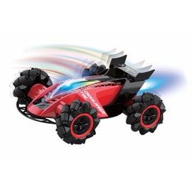 LEXiBOOK, Crosslander Fire, Remote-Controlled car, up to 12km/h, 4 Wheel Drive, Smoke Jet, Light and Sound Effects, Music, Remote Gesture Control Bracelet Included, Rechargeable, RC60