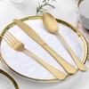 LIANYU 30 Piece Gold Silverware Set, Stainless Steel Gold Flatware
