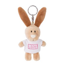 NICI 44699 Keyring Rabbit with T-Shirt Best Friend 10 cm