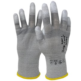 Cut Resistant ANSI A3 Gloves Anti-Static ESD Multi-Purpose Inspection Handling Glove - Tip Coated, 1 Pair, L