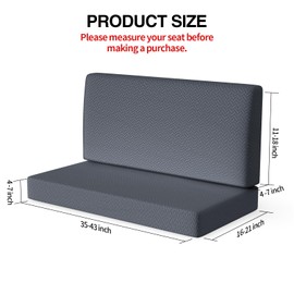 leepiya Rv Seat Covers Thickened Camper Cushion Covers with 1 Backrest Cover 1 Bench Cover Rv Dinette Seat Covers with Anti Slip Strap Machine Wash Protective Rv Cushion for Rv Car Bench Dark Gray