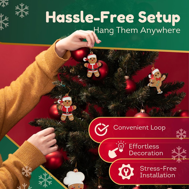 Festive Fix Gingerbread Man with Strings - Pack of 15
