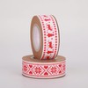 Meseey Scandinavian Christmas Ribbon Total 20 Yards 1Inch Wide Red