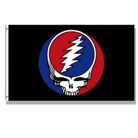 LCFhome Grateful Dancing Bears Dead Flag Skull banner Wall Hanging Flag（3x5ft/90x150cm,Vivid Color,150D Polyster,HD Printing）For College Dorm Living Room Bedroom Decor