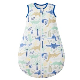 Duomiaomiao Baby Sleeping Bag Winter 2.5 Tog Sleeping Bag 6-18 months 100% Cotton Baby Wearable Blanket for Newborn, Dinosaur