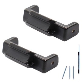 LIJINLAN Stainless Steel Adapter Convert 16mm to 22mm Band Connection Adapter Fit for Casio G-Shock DW5600/GW5610/DW9052/GDF-100/GD110/GD120/GA100/GBX110 Accessory (Metal,Black)