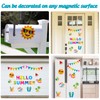 JarThenaAMCS 25Pcs Hello Summer Garage Decoration Magnet Stickers Watermelon Palm